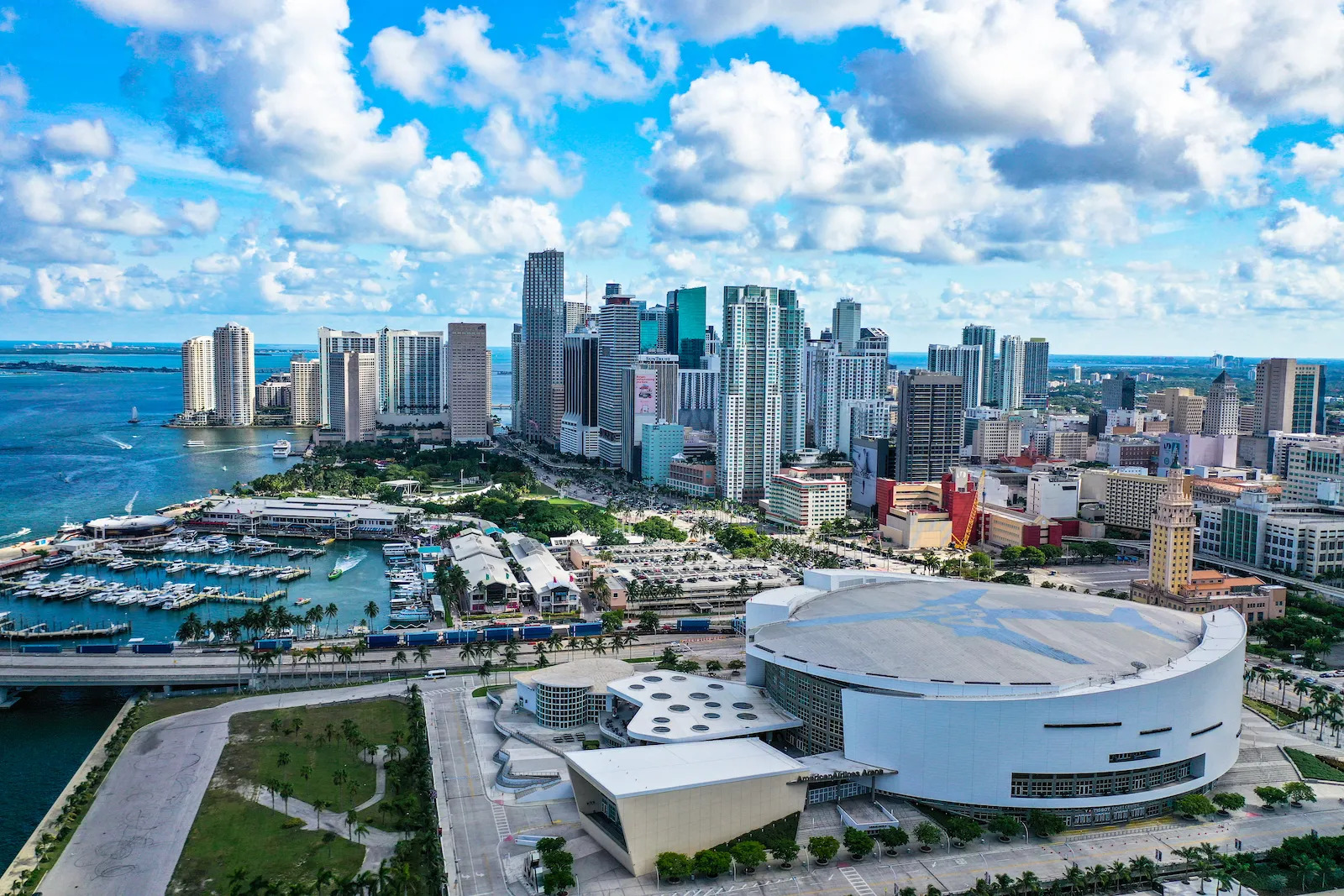 Miami skyline — Premium Lane luxury chauffeur service Miami-Dade County